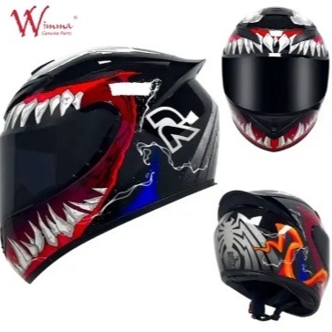 DOT Full Face Moto Helmet with Washable Lining หมวกหมวกหมวกจักรยานยนต์ ราคาปลีก หมวกหมวก Logo Custom โรงงานผลิต
