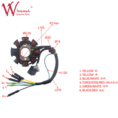 สายสแตตเตอร์แม่เหล็ก สายสแตตเตอร์ไฟฟ้าจักรยานยนต์ SKR200S Wimma คุณภาพสูง