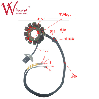 รถจักรยานยนต์ Magnetic Stator Coil Stator Comp CHIEFII ((2021) ISO9001 รายการ