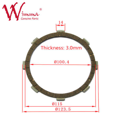เครื่องยนต์จักรยานยนต์คลาช ดิสก์ คลาช พลาช คลาส A ยางสีน้ําตาลเข้ม ISO9001 รายการขายส่ง